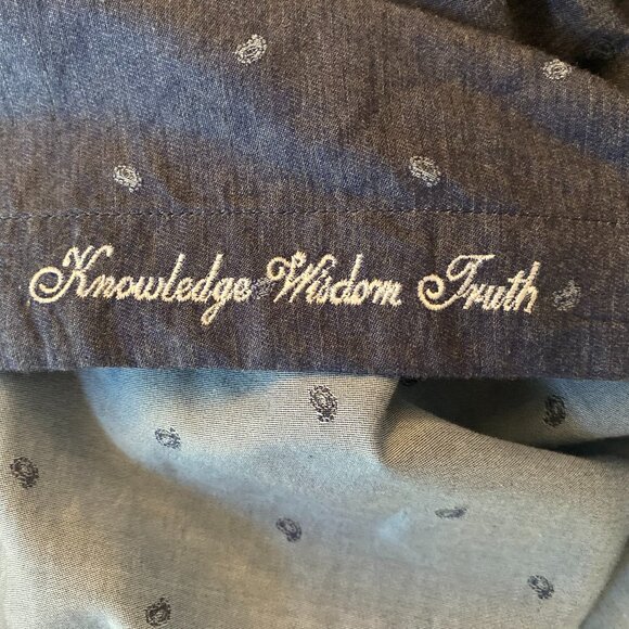 Robert Graham Men's Blue Paisley Cotton Collared Button Up Dress Shirt Size M - Picture 4 of 5